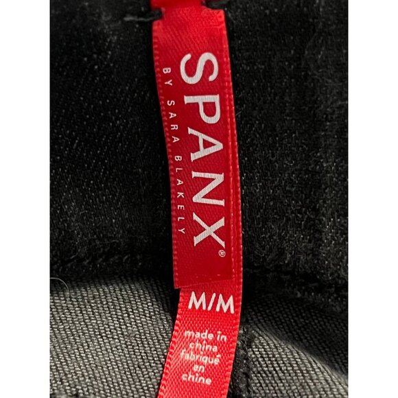 Spanx Women Skinny Black Size Medium M Distress Mid Rise Jeans Stretch New - Picture 7 of 12